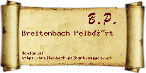 Breitenbach Pelbárt névjegykártya